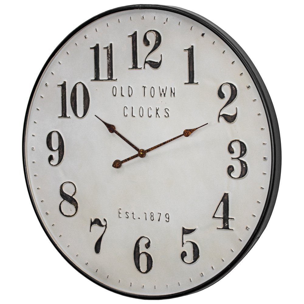 Old Town Clocks Vintage Oversized Metal Wall Clock 31”