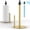 Gold, variant on Paper Towel Holder with Spray Bottle, Countertop Paper Towels Dispenser Stand with Sprayer Inside Center, Stainless Steel Paper Towel Holder Stand with Base for Kitchen, Bars, Dining Tables - Gold