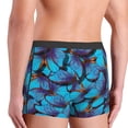 thumbnail image 3 of Fotbe Blue Butterflies Men’s Total Support Pouch Boxer Briefs, X-Temp Cooling, Moisture-Wicking Underwear, Regular, Long-leg and Trunk-Medium, 3 of 6