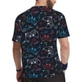 thumbnail image 2 of Wukai Joystick Gamepad Print Men's Short-Sleeved Mesh T-Shirt,Quick-Dry Short Sleeve Workout T-Shirt-XX-Large, 2 of 8