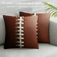 thumbnail image 3 of Nawypu  Football Throw Pillow Cover Cozy Square Throw Pillowcases Home Decoration for Bed Couch Sofa Living Room Cushion Case, 3 of 5