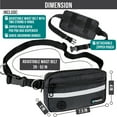 thumbnail image 2 of PetAmi Hands Free Dog Leash, Dog Running Leash Belt for Walking Jogging, Dog Waist Zipper Pouch Fanny Pack with Poop Bag Dispenser, Dual Padded Handle Bungee Leash for Small Medium Large Dogs, Double, 2 of 7