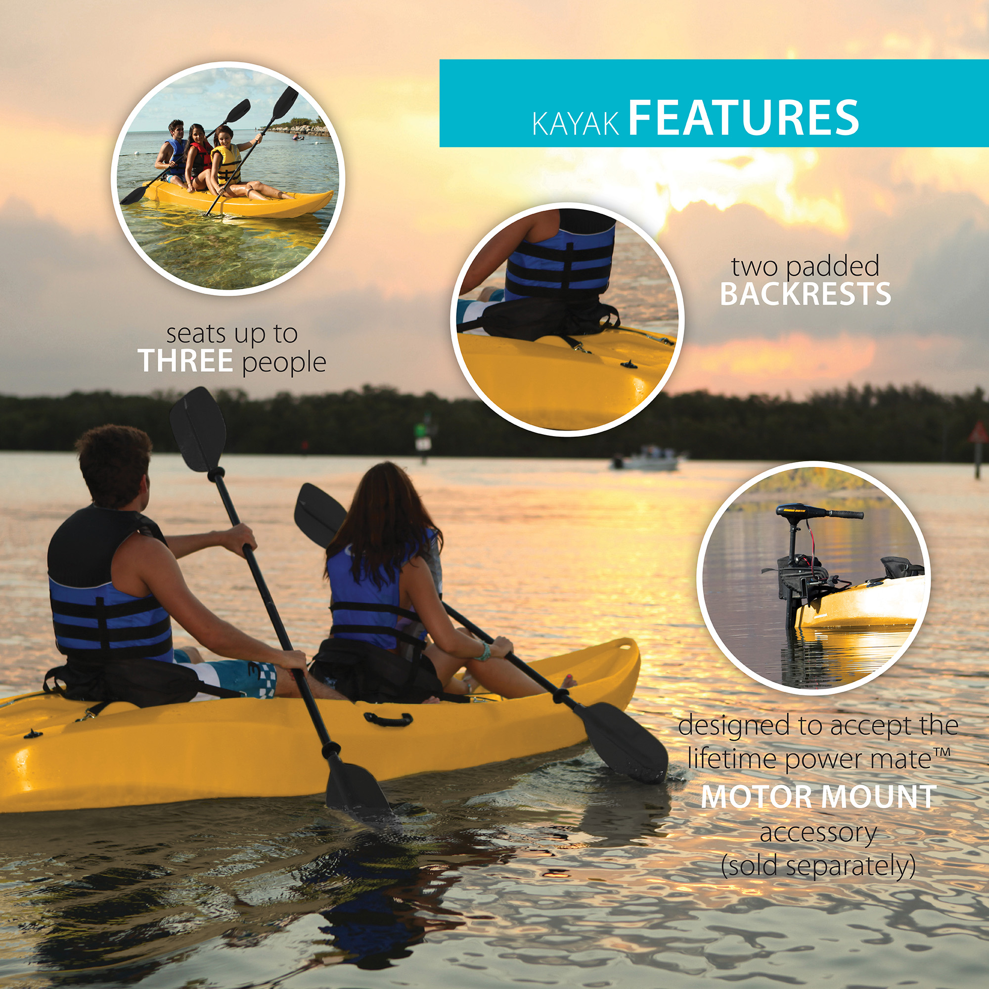 Lifetime Manta 10 ft Tandem Kayak (Paddles Included), 90118 - image 5 of 12