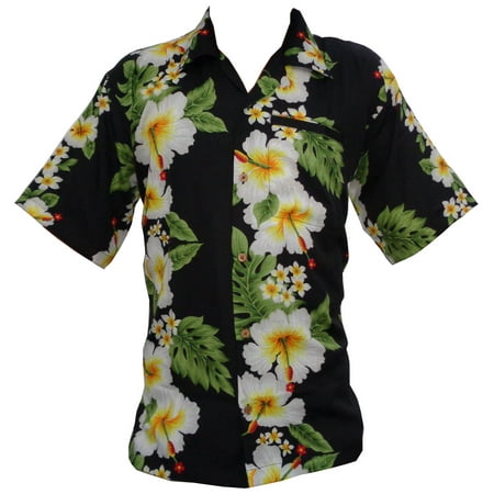 Hawaiian Shirts Mens Hibiscus Flower Print Beach Party Aloha