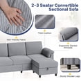 thumbnail image 3 of Sobaniilo 79.4" Sectional Sofa with Movable Storage Ottoman, L-Shaped Convertible Sofa Couch for Small Living Room, Light Gray, 3 of 5