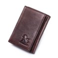 thumbnail image 1 of Tonnylam Cartera de cuero genuino para hombre con ranura para varias tarjetas, cartera informal de moda con ranura para álbum de fotos, cepillo antirrobo, clip para dinero, 1 of 8