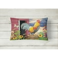 thumbnail image 2 of Rooster Barnyard Morning Canvas Fabric Decorative Pillow, 2 of 4