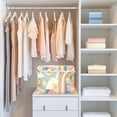 thumbnail image 4 of Yayeee Collapsible Cube Storage Bin with Lid Fabric Closet Decorative Basket with Handles, Beige Rainbow Clouds, 4 of 7