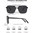 thumbnail image 3 of Fozono Square Aviator Sunglasses for Women Men, Retro Trendy Shades with UV Protection, 3 of 6