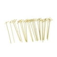 thumbnail image 1 of 100 brochetas desechables de nudo de bambú, palillos de bambú, palillos de cóctel con extremos retorcidos para cóctel, barbacoa, aperitivos, sándwiches de club, 15 cm (verde), 1 of 7