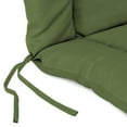 thumbnail image 4 of Jordan Manufacturing 21" x 38" Green Solid Outdoor Chair Cushion with Ties and Loop, 4 of 12