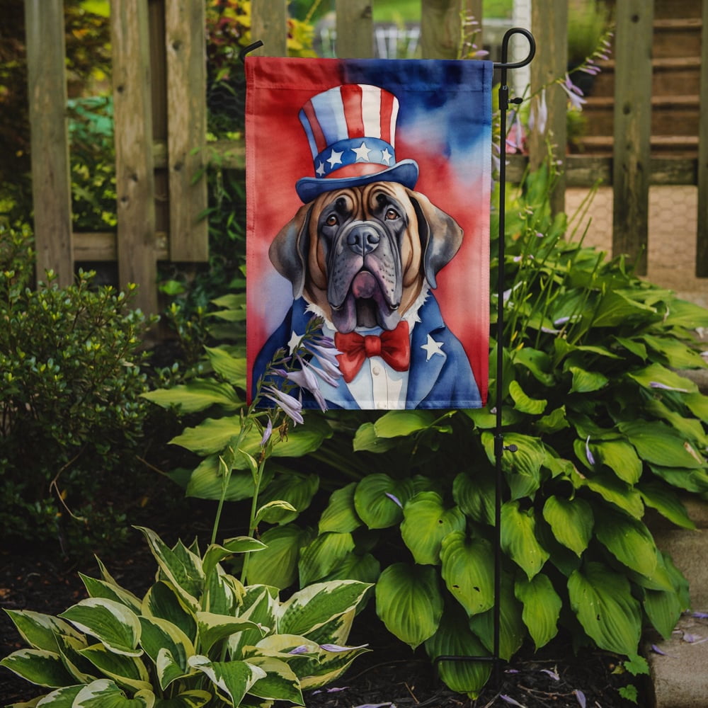 Mastiff Patriotic Garden Flag 11.25 in x 15.5 in