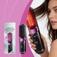 thumbnail image 4 of Hair Straightener Brush 4 Temp Adjustable Comb Quick Styling Tool Rechargeable Cordless Hair Straightener Personal Care For Travel Hotel, 4 of 9