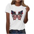 thumbnail image 5 of QUNYINEY Independence Day Tee Shirts Womens Crew Neck Casual Short Sleeve Tops Loose Summer Pullover Womens Tops, 5 of 5