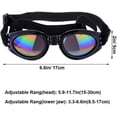 thumbnail image 3 of Juego de 2 gafas protectoras para perros, correa ajustable, protección ocular para viajes y esquí, gafas de sol impermeables para perros (negro, blanco), 3 of 5
