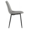 thumbnail image 3 of Sunpan Drew 18" Modern Fabric Dining Chair in Black-Light Gray, 3 of 7