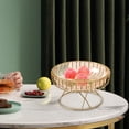 thumbnail image 1 of Cuenco para servir frutas de alambre de hierro, bandeja redonda para frutas, mesa de almacenamiento, centro de mesa, soporte moderno para frutas para Amarillo M Macarena canasta de frutas, 1 of 8