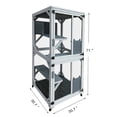 thumbnail image 2 of Zephypaws 2-Story Catio Outdoor Cat Enclosure with Sliding Doors, 30.7" Outdoor Cat House, Gray, 2 of 8