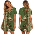thumbnail image 4 of Fewfanhot Spring Dresses for Women House Dress with Pockets Button Down Sleepshirt Short Sleeve Nightshirt, 4 of 7