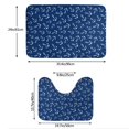 thumbnail image 3 of Honeii Nautical Anchors Pattern Bathroom Anti-Skid Pad Bathroom Mat Vintage Seamless Pattern Not-Slip Toilet Rug Set, 3 of 6