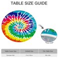 thumbnail image 6 of Colorful Tie Dye Pattern Round Fitted Tablecloth with Elastic Edge,Dining Table Cover Waterproof,Outdoor Round Tablecloth for Camping,Dining,Indoor and Outdoor, 6 of 7