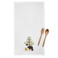 thumbnail image 2 of Black Border Collie Merry Christmas Tree White Kitchen Towel Set of 2 Dish Towels, 2 of 3