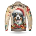 thumbnail image 2 of Merry Christmas Santa Miniature American Shepherd Scarf Twinkling Lights Xmas Holiday All Over Print 3D Baseball Jacket MAS Dog Lover Gifts Bomber Jacket Softball - 00022, 2 of 6