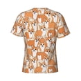 thumbnail image 6 of Vsdgher Corgi Animal Print Men's Dry Fit Mesh Athletic Shirts Moisture Wicking Tennis T-Shirt Tops, 6 of 9