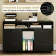 thumbnail image 4 of DRAZUNO File Cabinet with Lock 4 Drawers Fits Files A4/Letter Size Adjustable Shelf, 4 of 8