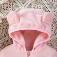thumbnail image 3 of GYRATEDREAM Toddler Boys Girls Bear Ears Shape Fleece Warm Hoodies Clothes Zip-up Light Jacket Tops Sweatshirt Outwear for 1-6Y Pink, 3 of 10