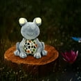 thumbnail image 5 of Matoen Solar Frog Garden Statues with Hand-Painted Pattern Resin Yard Decorations Outdoor Sculptures for Patio Porch Housewarming Birthday Gifts for Children Women, 5 of 5