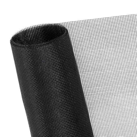 Malla mosquitera para ventana Amzjjle 122x259 cm de fibra de vidrio negra