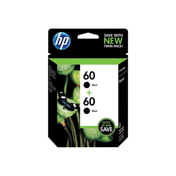 HP 60 Black Original Ink, 2 Cartridges (CZ071FN)