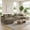 Camel, variant on Vanress 125 Inch Modular Cloud Couch Sectional Sofa for Living Room, Modern Corduroy Boneless Couch, Upholstered Deep Seat U Shape Sofas Couches, No Assembly Required, Black