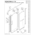 thumbnail image 6 of Kingston Brass Prato 60" x 76" Left Handed Frameless Sliding Shower Door, Matte Black Finish, 6 of 7