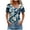 #04_Multicolor, variant on Women's Elegant Tshirts Oblique Collared V Neck Button Down Shirt Floral Summer Tops Trendy T-Shirt