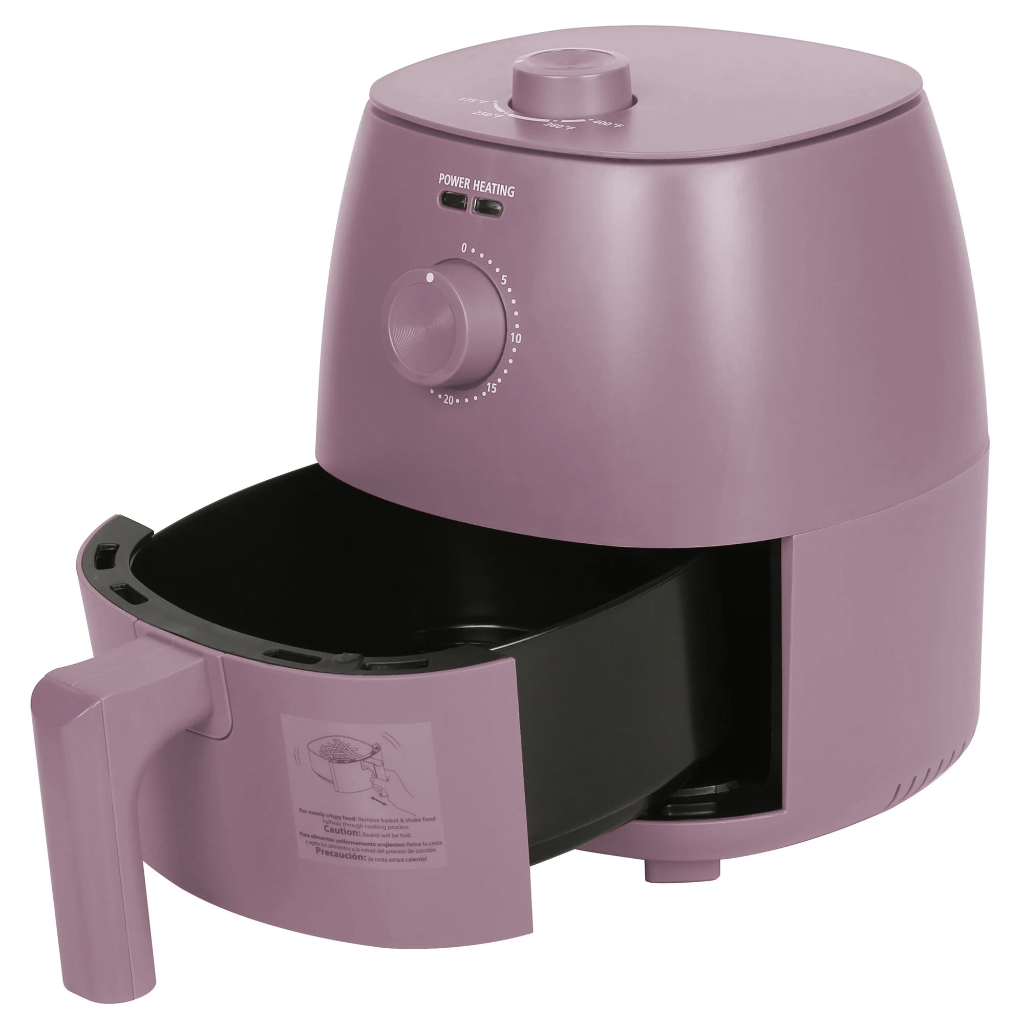 Mainstays 2.2 Qt Air Fryer, Enchanting Purple, Auto Shutoff