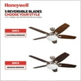 thumbnail image 3 of Open Box Honeywell Carmel Ceiling Fan, Quiet Motor & Remote Control, 48",Nickel, 3 of 12