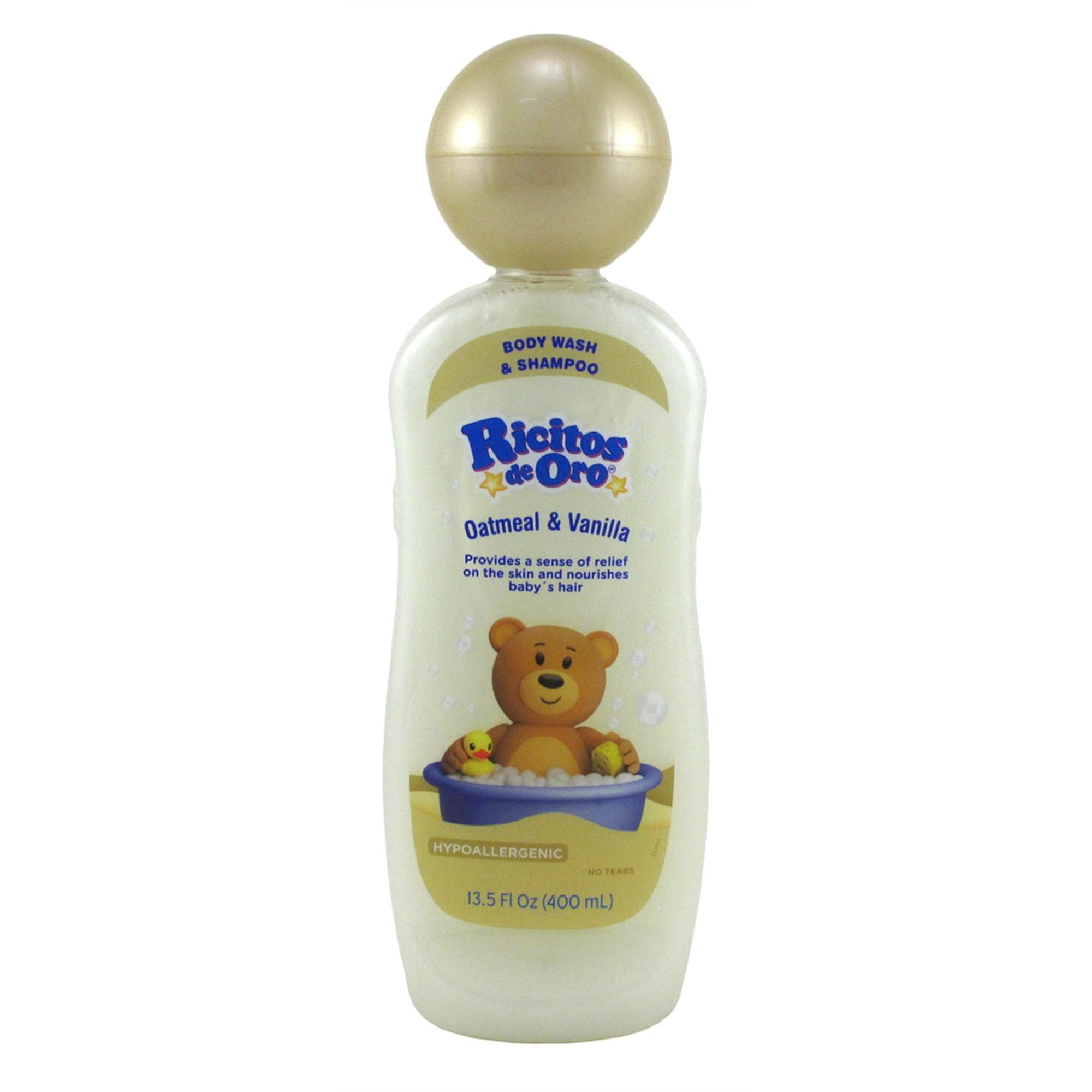 Ricitos De Oro Baby Body Wash & Shampoo Oat / Vanilla 13.5 Ounce (Pack of 3)