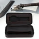 thumbnail image 5 of Estuche para reloj de cuero y fibra de carbono, organizador portátil de 2 ranuras para relojes de fibra de carbono, caja para relojes con un valor excepcional, 5 of 9
