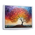 thumbnail image 2 of Designart "modern Tree Arc Of Colors II" Landscape Trees Floater Framed Canvas Print, 2 of 7