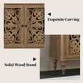 thumbnail image 4 of MROJISC 31.5''Retro Sideboard Buffet Storage Cabinet, Kitchen Storage Cabinet with 2 vintage floral carving Doors, Accent Cabinet, 4 of 7