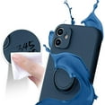 thumbnail image 4 of KOMI Compatible avec iPhone 12 Mini Case, Silicone with 360° Ring Kickstand Holder (Support Magnetic Car Mount) Soft Silk Microfiber Cloth Designed for iPhone 12 Mini 5.4 Pouces 2020 Blue, 4 of 5