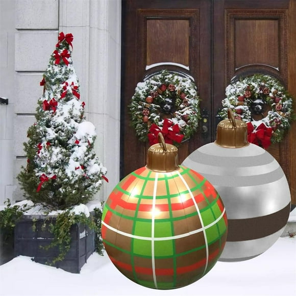 Bola Inflable Navideña BuyWeek Decoración Navideña PVC diámetro 60 cm
