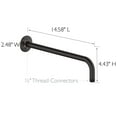 thumbnail image 3 of Design House Steel 90 Degree 14.5" Shower Arm and Flange, 3 of 10