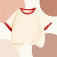 thumbnail image 5 of Bnwani Shirts for Boys Breathable Solid Color Girls T Shirts Crew Neck Tee Red Sizes 3-14, 5 of 5