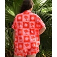 thumbnail image 4 of CASSIE LIZ 2 Piece Outfit for Women 3X Short Sleeve Plus Size Lounge Sets Summer Beach Short Vacation Clothing Hot Pink Hawaii Shirts 3XL 22W 24W, 4 of 7