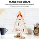 thumbnail image 5 of Árbol de Navidad de madera, decoración de mesa, árbol de Navidad de escritorio con mini adornos para decoración de mesa, adorno blanco, 5 of 8