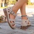 thumbnail image 6 of Taqqpue Closed Toe Sandals for Women Dressy Summer Comfortable Platform Wedges Ankle Strap Gladiator Sandals Breathable Hollow Out Sandal Casual Anti-Slip Sandal Outdoor Walking Shoes, 6 of 10