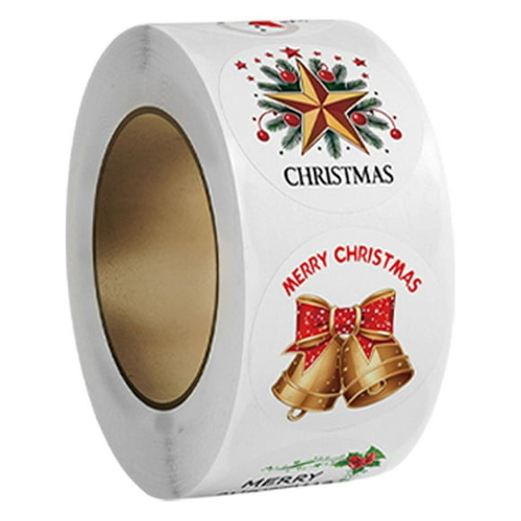 Shangren Christmas stickers, self-adhesive labels,sealing stickers 500 stickers roll,diy B